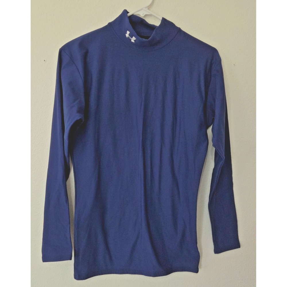 Under Armour ColdGear Compression Mock Neck Base Layer Long Sleeve Shirt Mens L